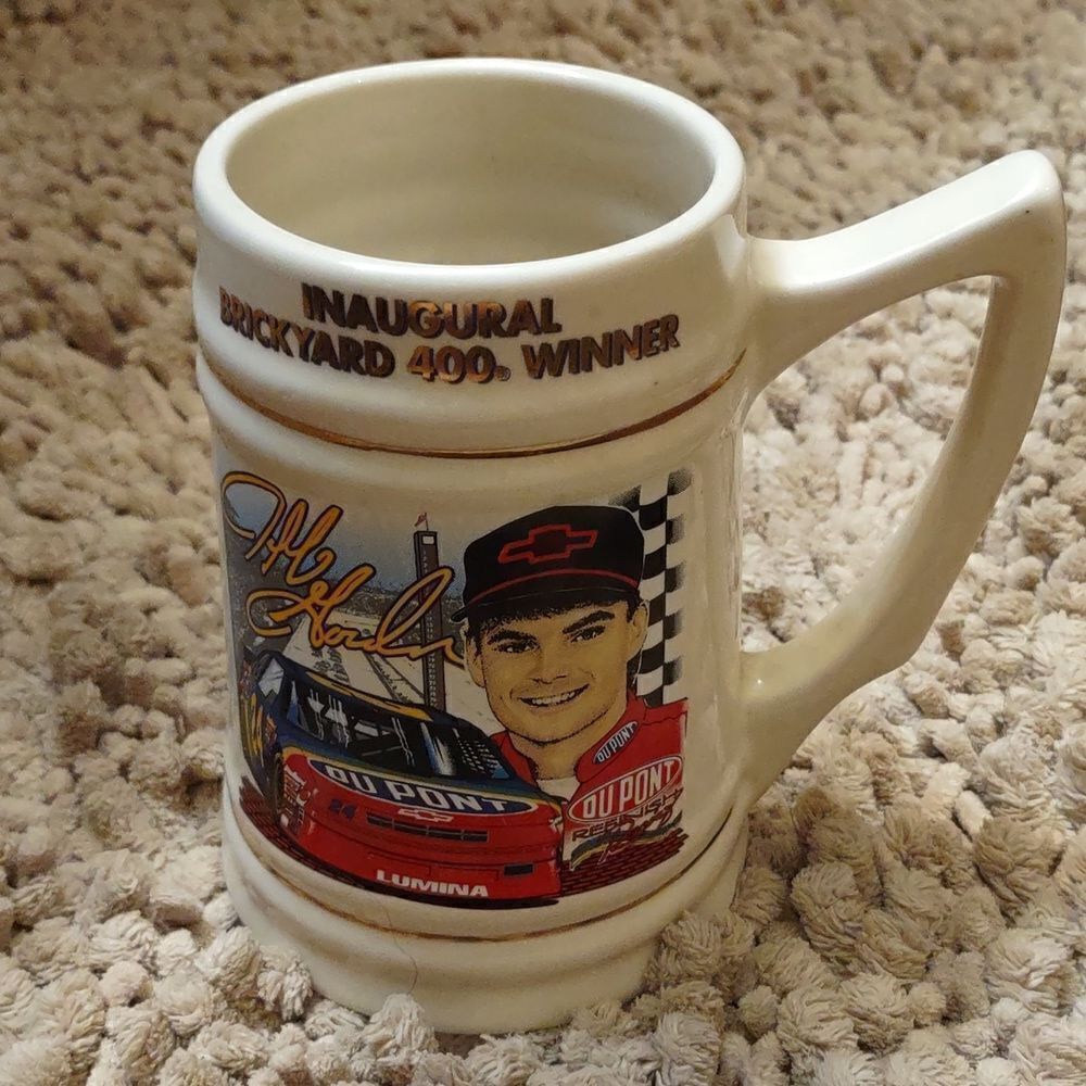 Jeff Gordon‎ Inaugural Brickyard 400 Race Winner Beer Stein with Stats